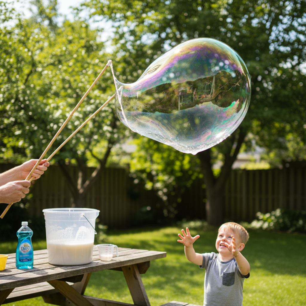 Unleash the Magic: How to Make Giant Bubbles for Kids Using Dish Soap